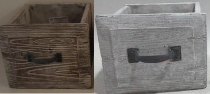 Pflanz-Schublade DUR, braun/weiß, Keramik, 17x16,5x13,5 cm