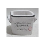 Topf DUR, weiß, Zement, 11,5x8x7 cm