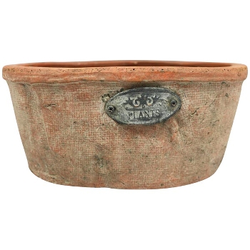 Topf moola, terra, Keramik, 24x14x10,5 cm