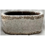 Topf Valo, creme, Terrakotta, 24x14,5x12 cm