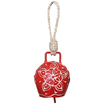 Glocke Dost, rot, Metall, 7x3x6 cm