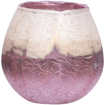 WindLicht Vitreous, rosa, Glas, 10x9x9 cm