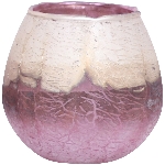 WindLicht Vitreous, rosa, Glas, 10x9x9 cm