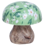 Pilz LesFleurs, grün, Holz, 5x5x5 cm