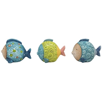 Fisch LaMer, blau/grün, Keramik, 19x10x14,5 cm