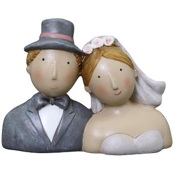 HochzeitsPaar Sannie, Polyresin, 14x5x10,5 cm