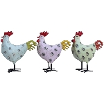 Huhn Kanu, bunt, Metall, 23x10x25 cm