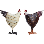 Huhn Kanu, bunt, Metall, 19x10x23 cm