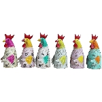ZaunHocker Huhn Kanu, bunt, Metall, 13x10x20 cm