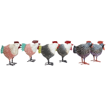 Huhn Kanu, bunt, Metall, 22x10x22 cm