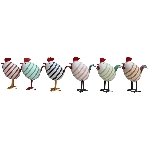 Huhn Kanu, bunt, Metall, 18x9x20 cm
