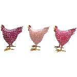 Huhn Kanu, bunt, Metall, 14x6x16 cm