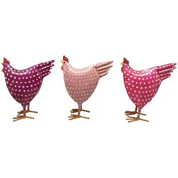 Huhn Kanu, bunt, Metall, 19x10x33 cm
