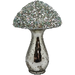 Pilz Fancy, silber, Glas, 12,5x12,5x19 cm