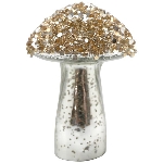 Pilz Fancy, gold, Glas, 7x7x10 cm