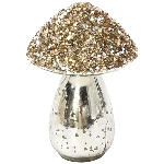 Pilz Fancy, gold, Glas, 9,5x9,5x14 cm