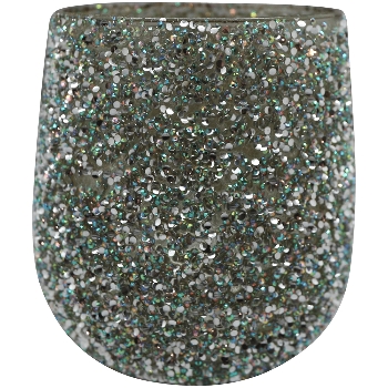 Windlicht Fancy, silber, Glas, 16x16x17 cm