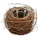 Korb Willow, natur, Ulmenzweige/Glas, 16,5x16,5x9 cm