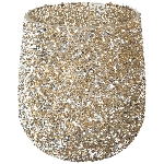 Windlicht Fancy, gold, Glas, 15,5x15,5x17 cm