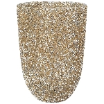Windlicht Fancy, gold, Glas, 18,5x18,5x27 cm