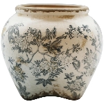 Topf Mush, grau, Keramik, 17,5x17,5x14,5 cm