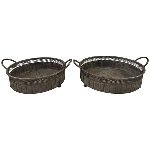 Tablett Set/2 ArtFerro, Metall, 40,5x35x13 cm