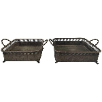 Tablett Set/2 ArtFerro, Metall, 39x31x12 cm