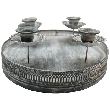 Kerzenhalter Junker, Metall, 30x30x11,5 cm