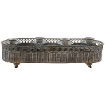 Kerzenhalter Junker, Metall, 51x18x11 cm