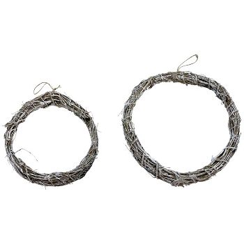Kranz Willow Set/2, Bamboo, 24x2x24 cm, 30x3x30 cm