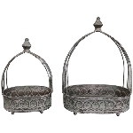 Pflanzkorb Set/2 ArtFerro, Metall, 28x18x38 cm
