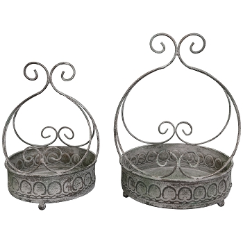 Pflanzkorb Set/2 ArtFerro, Metall, 27,5x25x37 cm