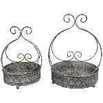 Pflanzkorb Set/2 ArtFerro, Metall, 27,5x25x37 cm