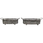 Pflanzschale Set/2 ArtFerro, Metall, 41x15,5x14 cm