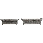 Pflanzschale Set/2 ArtFerro, Metall, 47x18x13 cm