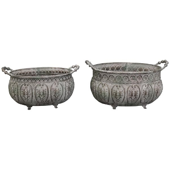 Pflanzschale Set/2 ArtFerro, Metall, 39,5x25x22 cm