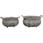 Pflanzschale Set/2 ArtFerro, Metall, 39,5x25x22 cm