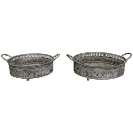 Pflanzschale Set/2 ArtFerro, Metall, 40,5x32x14 cm