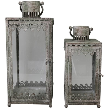 Laterne Set/2 ArtFerro, Metall, 19x19x47 cm