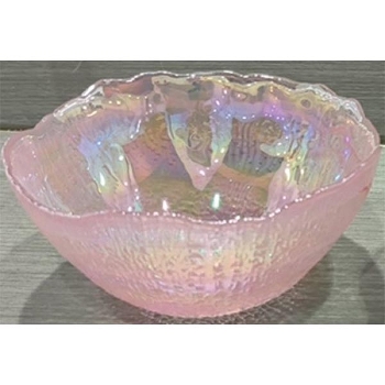 Teller Vitreous, pink, Glas, 13x13x6 cm