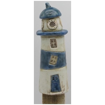 LeuchtTurm Océan,Stoneware, 6,7x6,7x19,2 cm