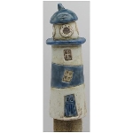 LeuchtTurm Océan,Stoneware, 6,7x6,7x19,2 cm