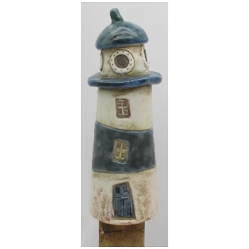 LeuchtTurm Océan,Stoneware, 7,6x7,6x22,1 cm