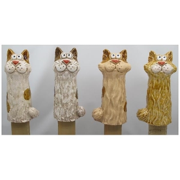 Katze GartenStick Marta, Stoneware, 10,4x8,6x20,3 cm