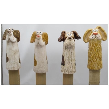 Hund GartenStick Marta, Stoneware, 11,1x8,4x19,9 cm