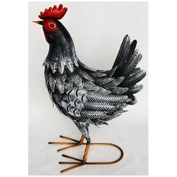 Huhn ArtFerro, Metall, 30x19x49 cm
