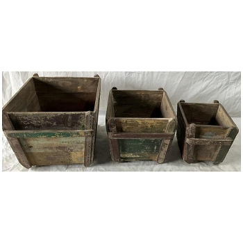 Kisten Set/3 Antiquité, Holz, 33x29x24 cm