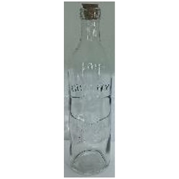 Flasche Vitreous, Glas, 6,5x6,5x25,7 cm