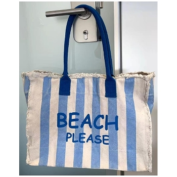 Tasche SAC, blau/beige, 39x15x32 cm