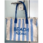 Tasche SAC, blau/beige, 39x15x32 cm